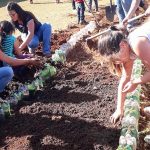 Acadêmicos de Eng. Agronômica constroem horta em escola municipal