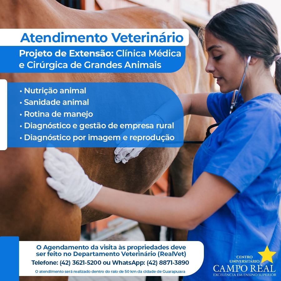 Campo Real realizará atendimento veterinário em propriedades rurais